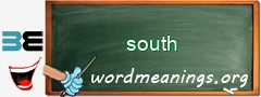 WordMeaning blackboard for south